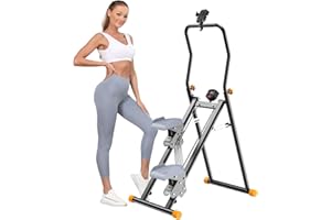 RYGEO Stair Stepper with Resistance for Home, Stair Climber Exercise Equipment with Monitor, Aerobic Mini Stepper for Cardio 