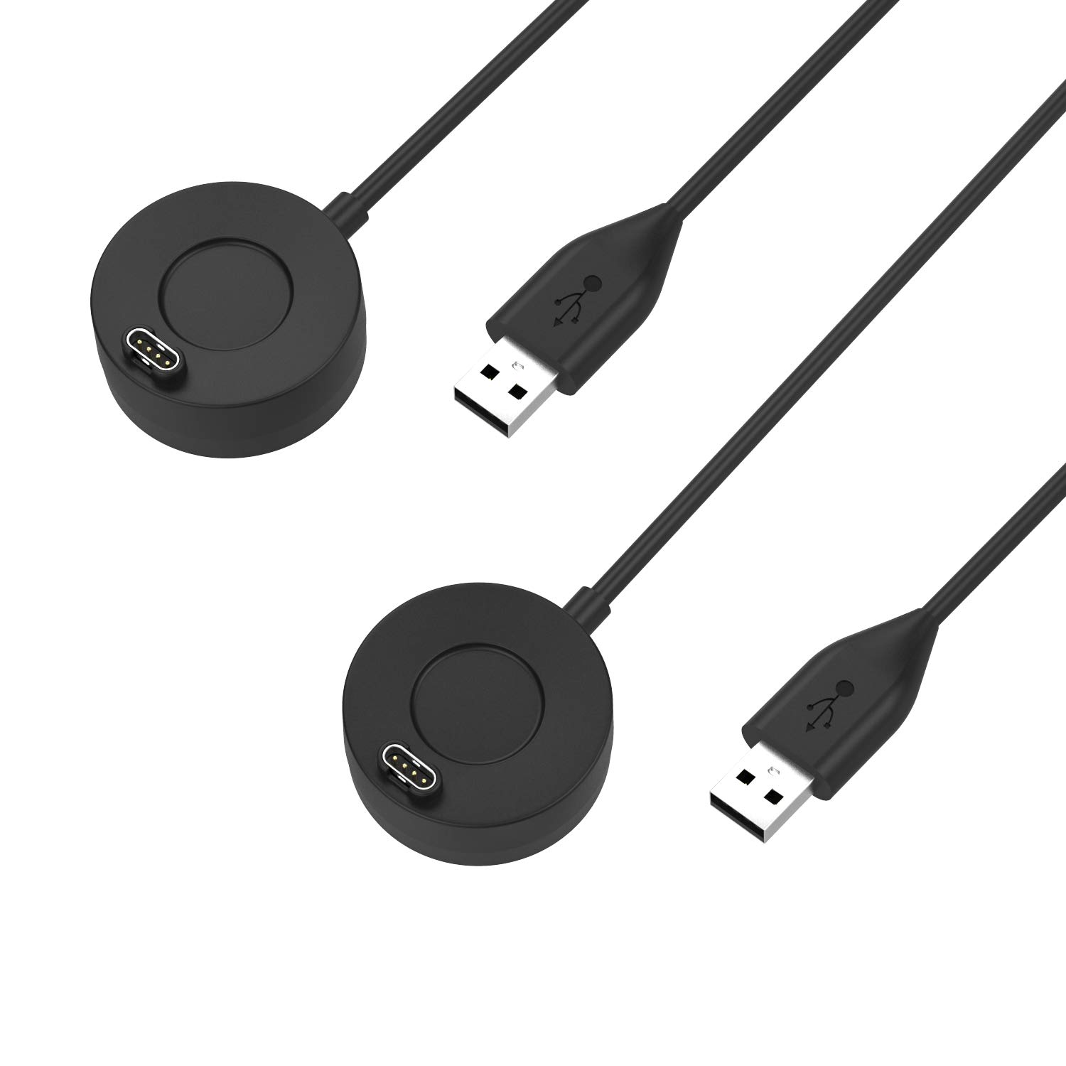 TiMOVO Charger Dock Compatible with Garmin Vivoactive 6/5/4/3, Venu 4/3/2, Fenix E/8/7/6/5, Portable Charging Dock with USB Cable Fit Forerunner 970/570/745/945, USB Daten Sync, Black