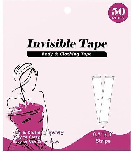 Double-Sided Clothing & Body Tape - 100 Strips, Strong Hold Fashion Tape For Straps & Necklines