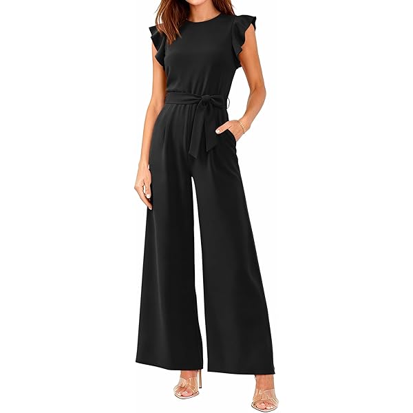 Amazon.com: Summer Jumpsuits for Women Dressy 2025 Casual Ruffle