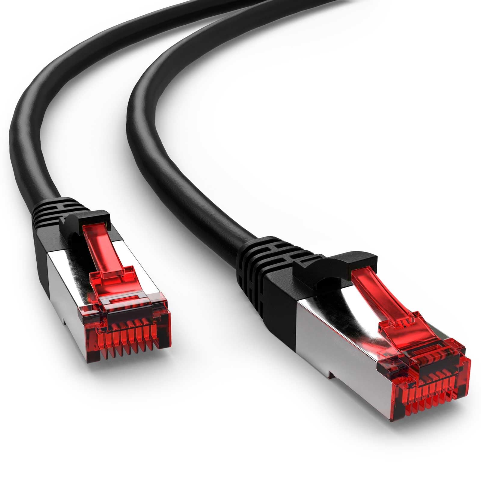Goobay 68699 CAT 6 Patchcable S/FTP (PiMF), Black, 30m Cable Length