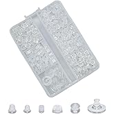 Mevodeata 6 Styles 350 Pcs Soft Clear Earring Backs for Studs,Silicone Earring Backs,Hypoallergenic Safety Earrings Backs Replacement