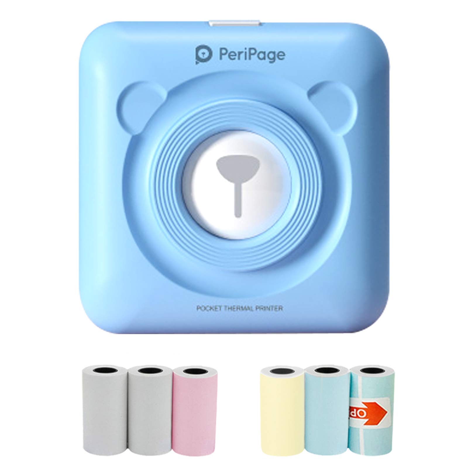 Receipt Picture Memo Photo for Smartphone, Mini Inkless Pocket Printers for Travelling, Portable Wir