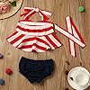 Baby-Girl-Bikini-SetElaco-Kids-Stripe-TopBriefsHeadband-3PCS-Set-Swimsuit
