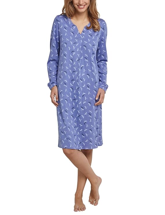 SCHIESSER Nachthemd COMFORT ESSENTIALS in dunkelblau / rosé