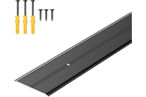 Raytano 36"L×2.4"W ×0.1"H Flat Profile Aluminum Floor Transition Strip, Metal Door Threshold for Carpet Wood Tile Vinyl Floor