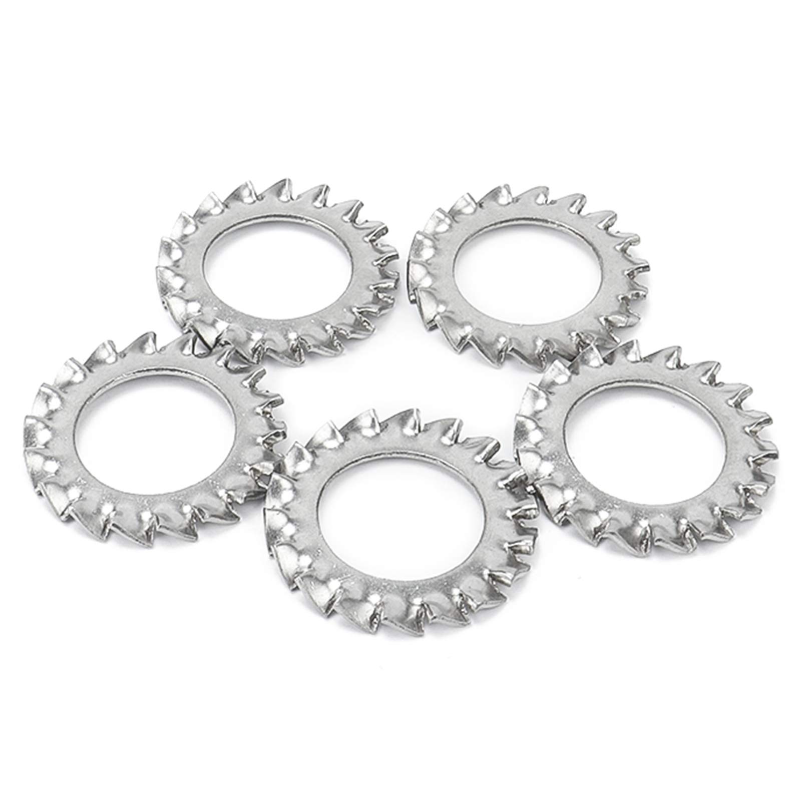 Photo 1 of 100Pcs 304 Stainless Steel External Tooth Star Lock Washers(M8)