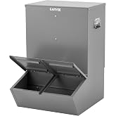 Garvee Heavy Duty Steel Hog Feeder, 4 Bushel Double Door Pig Feeder | Multipurpose Creep Feeder Trough for Outdoor Livestock, Feeds Up to 8 Hogs