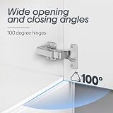 AOLISHENG 10 Pcs 35mm Soft Close Cabinet Hinges 100 Degree Full Overlay view 6