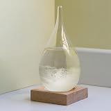 InGenious Teardrop Storm Glass Weather Forecast Barometer on Wooden Stand view 4