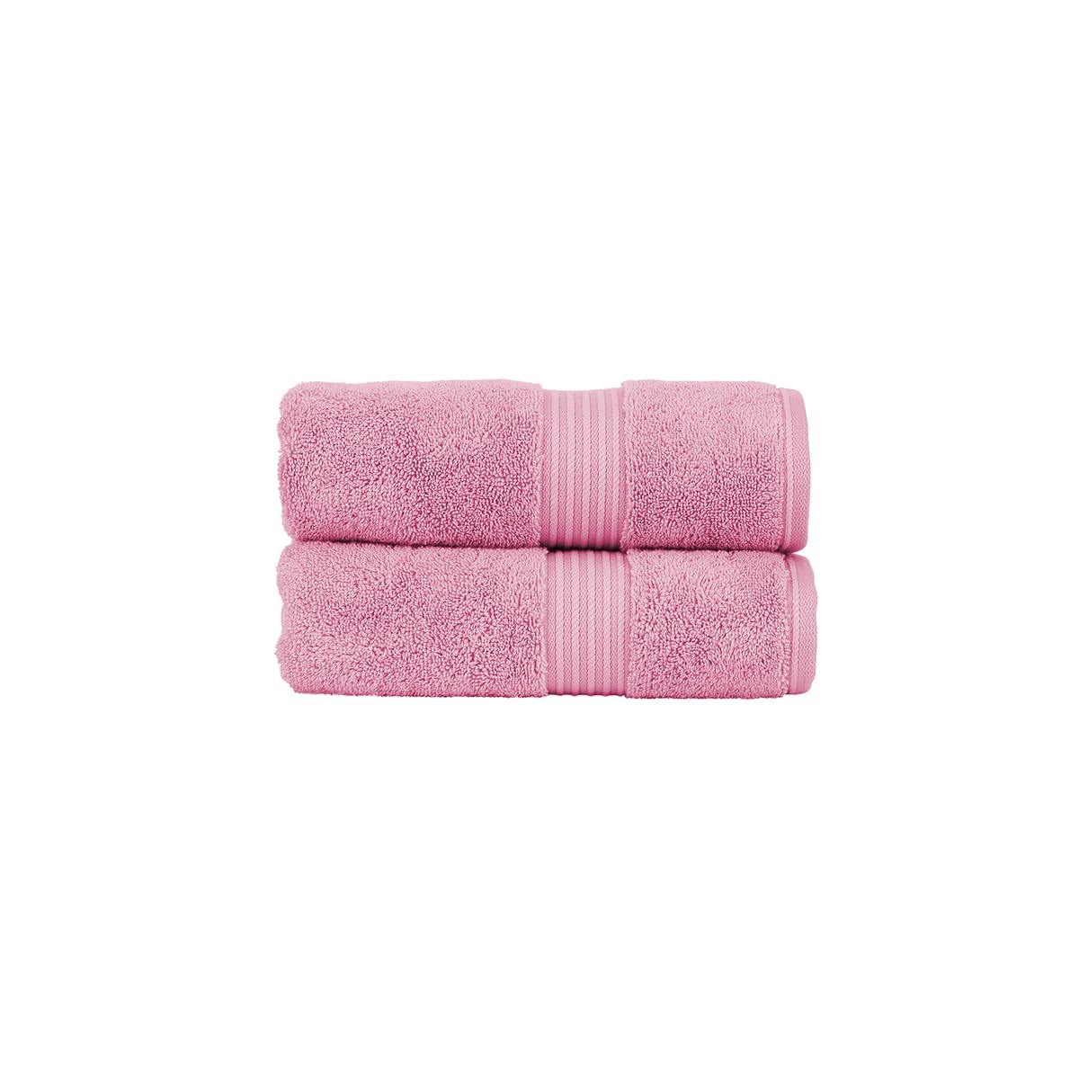Christy Supreme Hygro 2 Hand Towels Set | Blush Pink | 100% Luxury Supima Cotton | Ultra Soft | Super Absorbent | 650GSM | Plush and Long Lasting