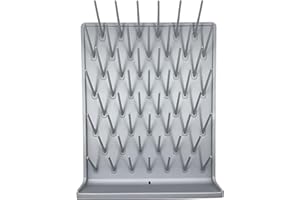 YTFLOT Lab Drying Rack 52 Pegs Laboratory Cabinets Glass Drying Racks Wall-Mount Grey Cleaning Frame for School Laboratory Utensils Hidden Installation