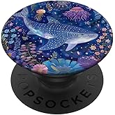 Watercolor Whale Shark PopSockets Adhesive PopGrip