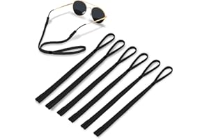 HALF CRESCEN Glasses Strap (Pack of 6) Glasses Holder, Soft Elastic Nylon Sunglass Strap for Men Women