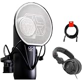 Aston Microphones Element Microphone Bundle with Polsen Studio Monitor Headphone &amp; XLR Cable