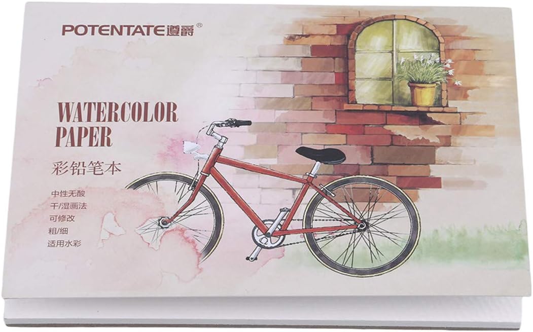 Winwinfly A4-5 Sketch Book Stationery Watercolor Paper Sketchbook Notepad for Painting Drawing,Small