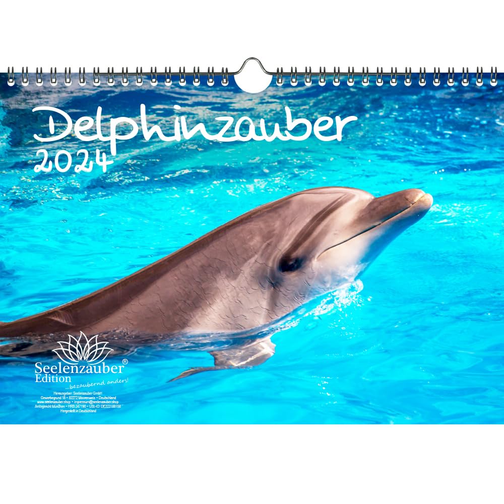 Dolphin Magic DIN A4 Calendar for 2024 Dolphin Seelenzauber