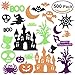 Halloween Stickers for Kids, Glitter Craft Stickers for Pumpkin Decorating or Halloween Bags, 500 Pieces