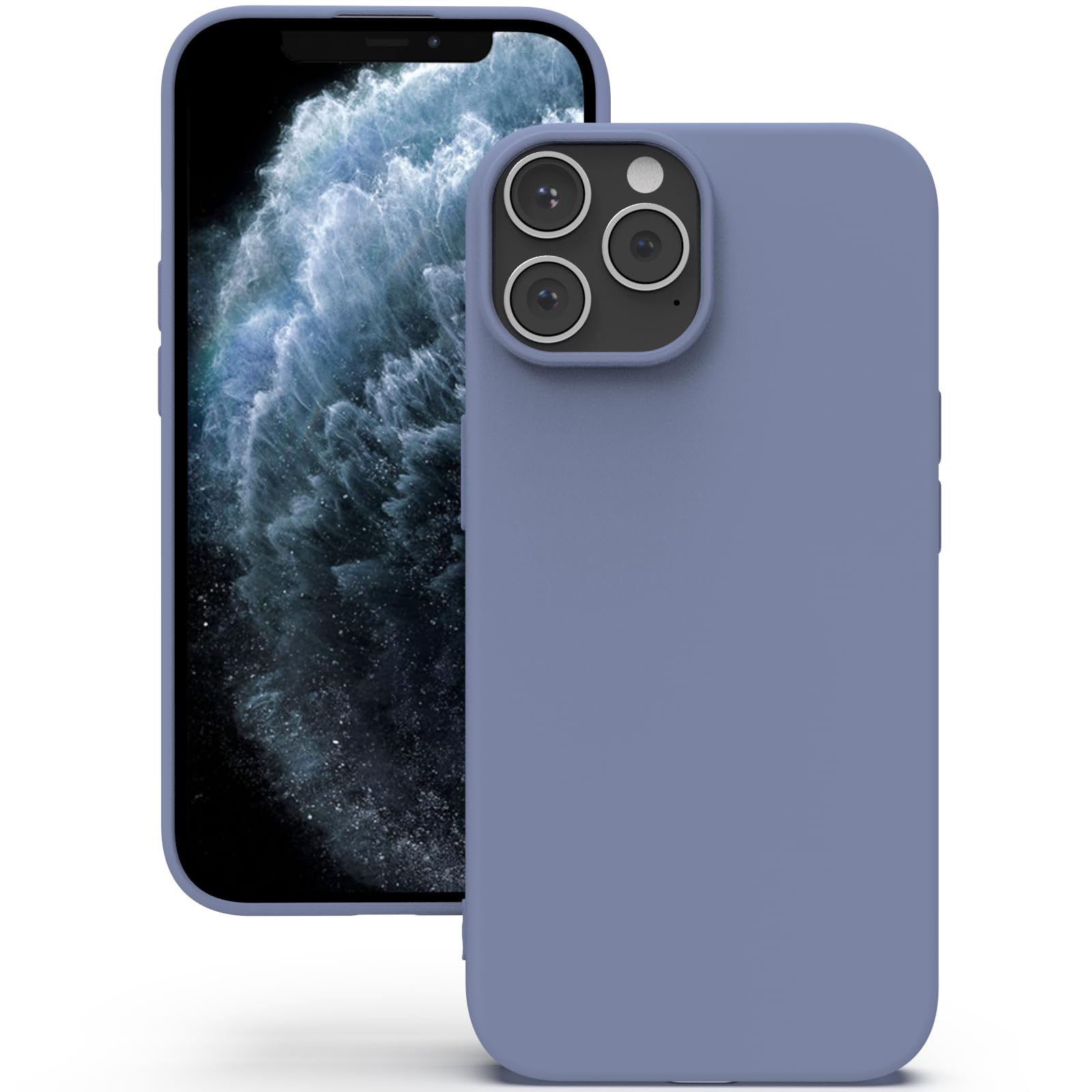 YATWIN Silicone Case for iPhone 11 Pro, Soft-Touch, Shockproof, DustProof, Antiskid Full Body Armour Phone Cover for Apple iPhone 11 Pro - Lavender Grey — image 1