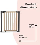 Safety 1st Simply Close Wood and Metal Baby Gate 73–80 cm No Drill view 7