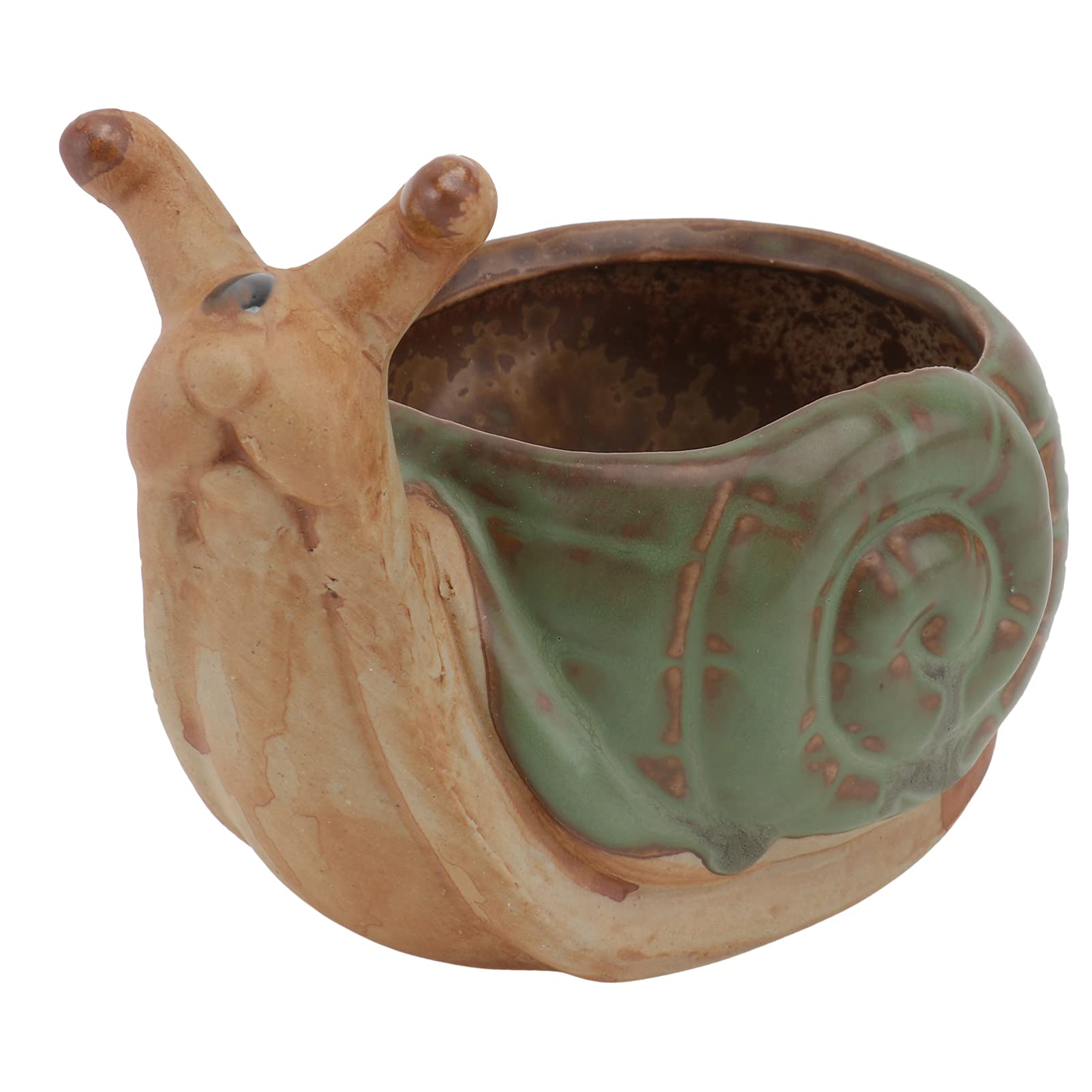 IMIKEYA Cartoon Animals Succulent Planter Pots Snails Mini Flower Pot Containers Rustic Antique Orchid Plant Pot for Home Office Desk Ornament Decor Green