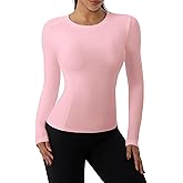 LEICHR Long Sleeve Compression Shirts for Women Athletic Sun Protection Workout Base Layer Tops Sports Gear Yoga Running