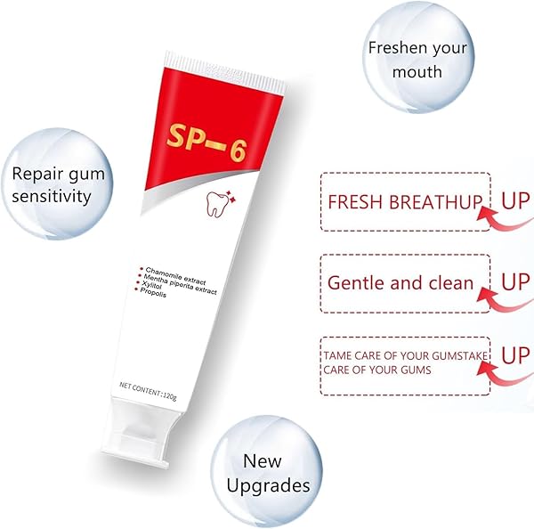 SUPER PROBIOTIC SP-6 TOOTHPASTE, ULTRA WHITENING,FRESH BREATH, TOOTHPASTE 4.9 OZ