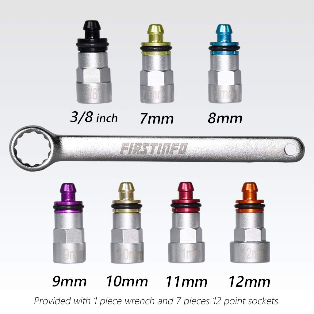 7 8 9 10 11 12mm Clutch Bleeder Hose 12 Point Wrench and Check Valve 6