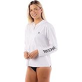 Rip Curl Womens Long Sleeve Zip-up, Hooded Rashguard with UPF 50+ Sun Protection - Quick Dry, Moisture-Wicking Swim Shirt