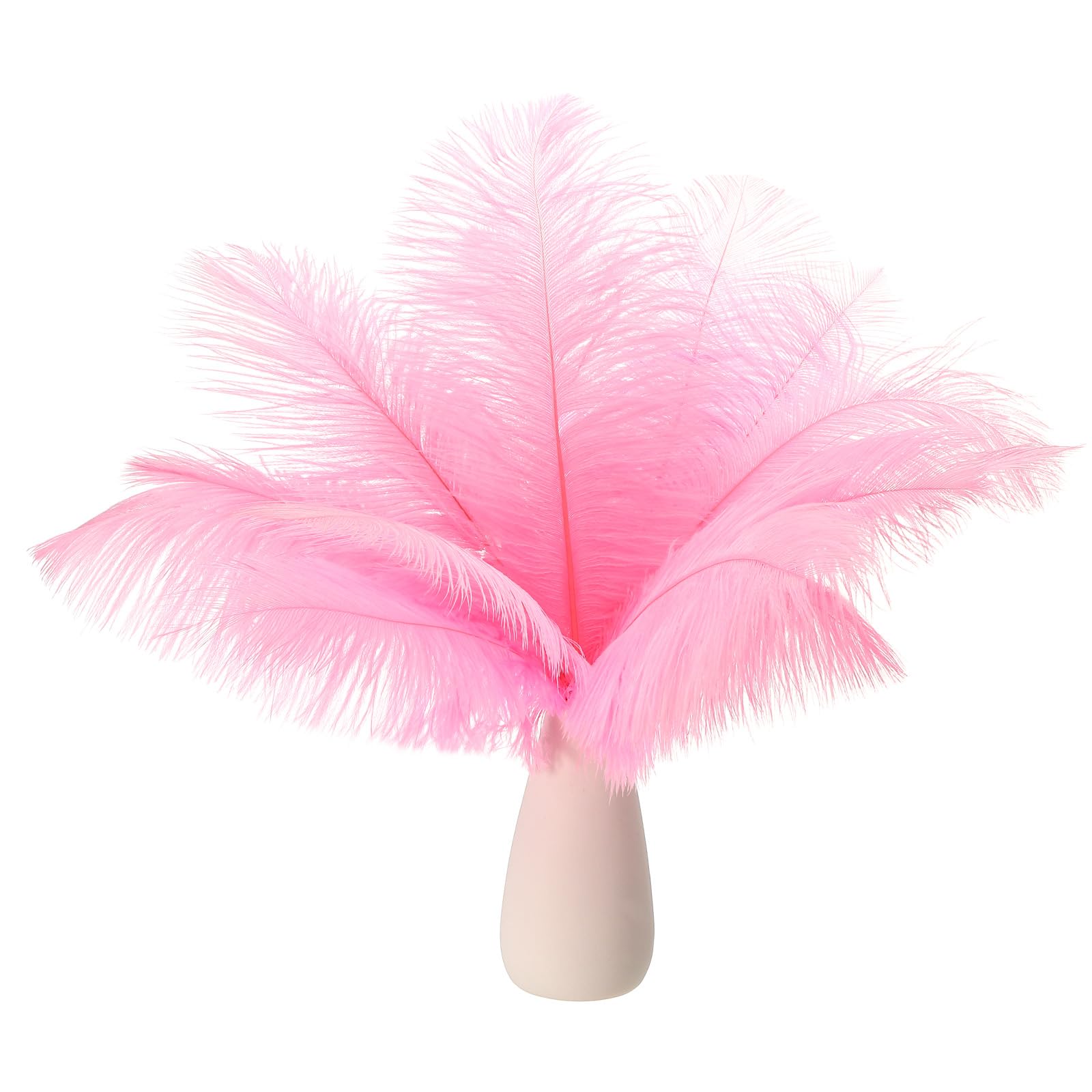 PATIKIL 8-10 Inch(20-25cm) Ostrich Feathers, 30 Pack Artificial Ostrich Feathers Bulk for Wedding Party Centerpieces Decorations Crafts Pink (6inch Width)