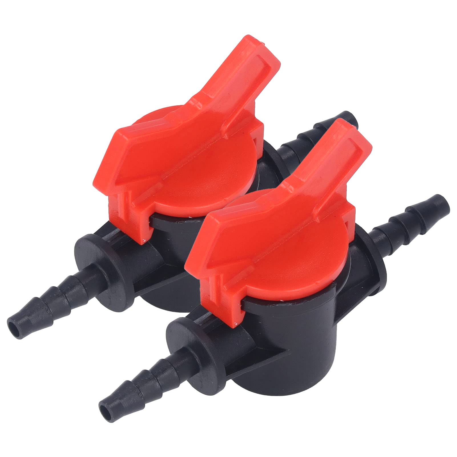 Barbed Ball Valve 2PCS Flow Regulator Ball Valve Shut-Off Switch with Hose Barb for Drip Irrigation and Aquariumsfor Drip Irrigation Hoses Agricultura Garden(4MM Flow Regulator)