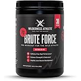 Wilderness Athlete - Brute Force (Caffeine Free Preworkout) | Stim Free Pre Workout Energy Powder Mix - Natural Energy Caffeine Free Preworkout - Workout Powder - 30 Serving Tub (Watermelon Lime)
