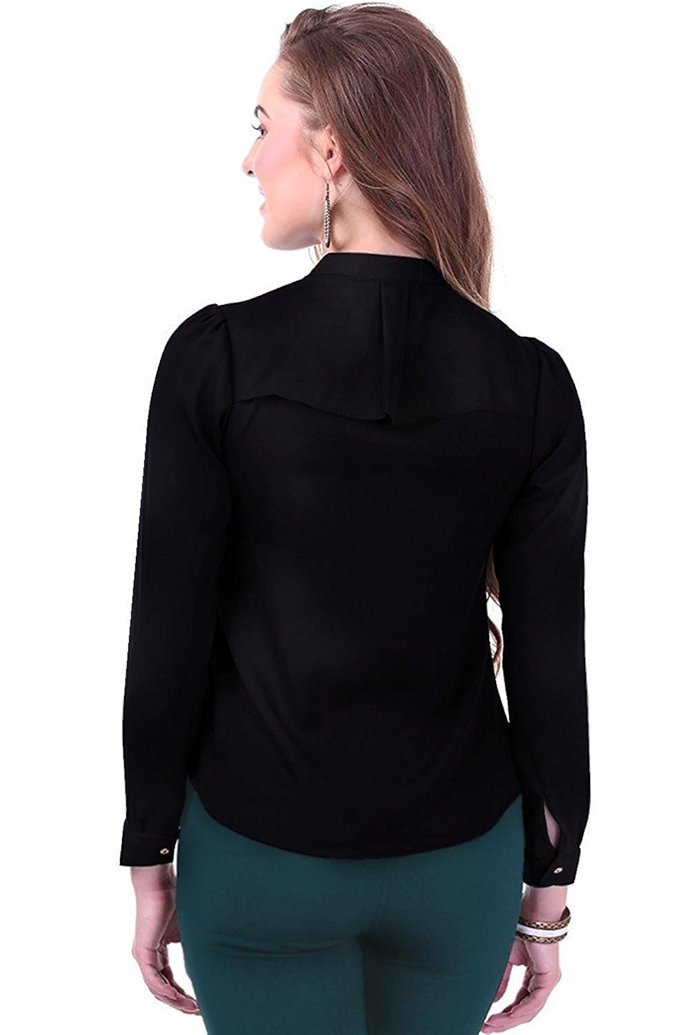 dhruvi trendz women's diamond crepe shirt (latest top for women, white)