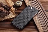 HeiL iPhone 7Plus 8Plus TPU (US Deliver Guarantee Fulfilled by Amazon) New Elegant Luxury PU Leather Checker Pattern Classic Style Cover Case for Apple iPhone7PLUS iPhonePLUS (Grey)