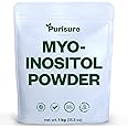Purisure Myo-Inositol Powder, 1 kg, Fertility, Hormonal Balance and Ovarian Support, Pure Inositol Powder, Myo Inositol Supplement to Support Energy and Brain Wellness, Vegan, Non-GMO, 2000 Servings