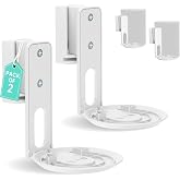 ynVISION.DESIGN Speaker Wall Mount for Sonos ERA 100/100 SL, White, 2-Pack | Mounting brackets for Sonos speakers, Anchors for drywall, wood studs &amp; concrete. Swivel 45&deg;, tilt -18&deg;, cable management
