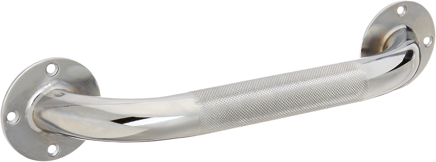 Medline 12 Inch Grab Bar, Knurled Chrome Amazon.ca Health & Personal Care