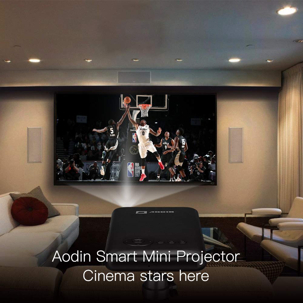 Aodin Smart Portable Mini Proyector Android Sistema Airplay Espejo ...