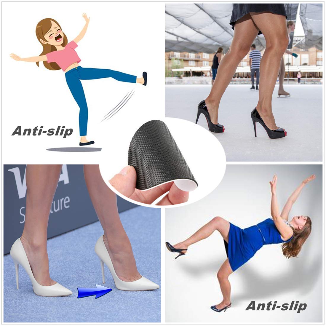 5 Pairs Keep High Heels/Shoes from Slipping Shoe Soles Stick Protector