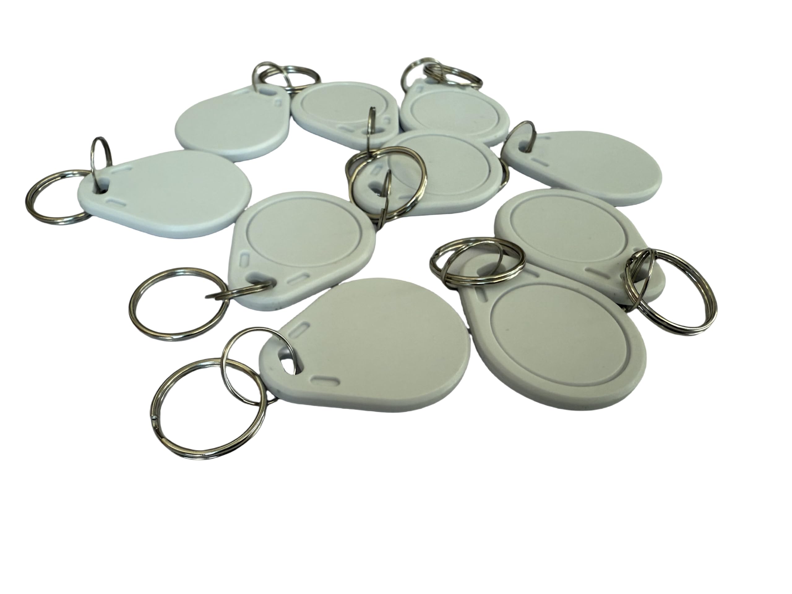 YARONGTECH M1 chip S50 RFID Key fob Tag 13.56MHZ ISO14443A -10pcs (White)