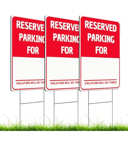 Faittoo Blank Reserved Parking Signs, 4-Pack 18 X 12 Inch - View #9