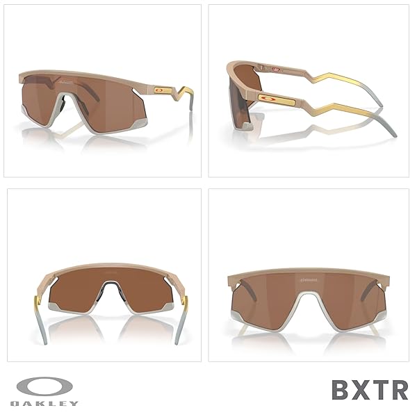 OAKLEY BXTR OO9280 928008 39MM MATTE TERRAIN TAN/PRIZM TUNGSTEN SHIELD SUNGLASSES FOR MEN FOR WOMEN+ BUNDLE ACCESSORY LEASH KIT, MICROFIBER POUCH
