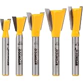 YONICO Dovetail Router Bit Set 5 Bit 1/4-Inch Shank 14520q