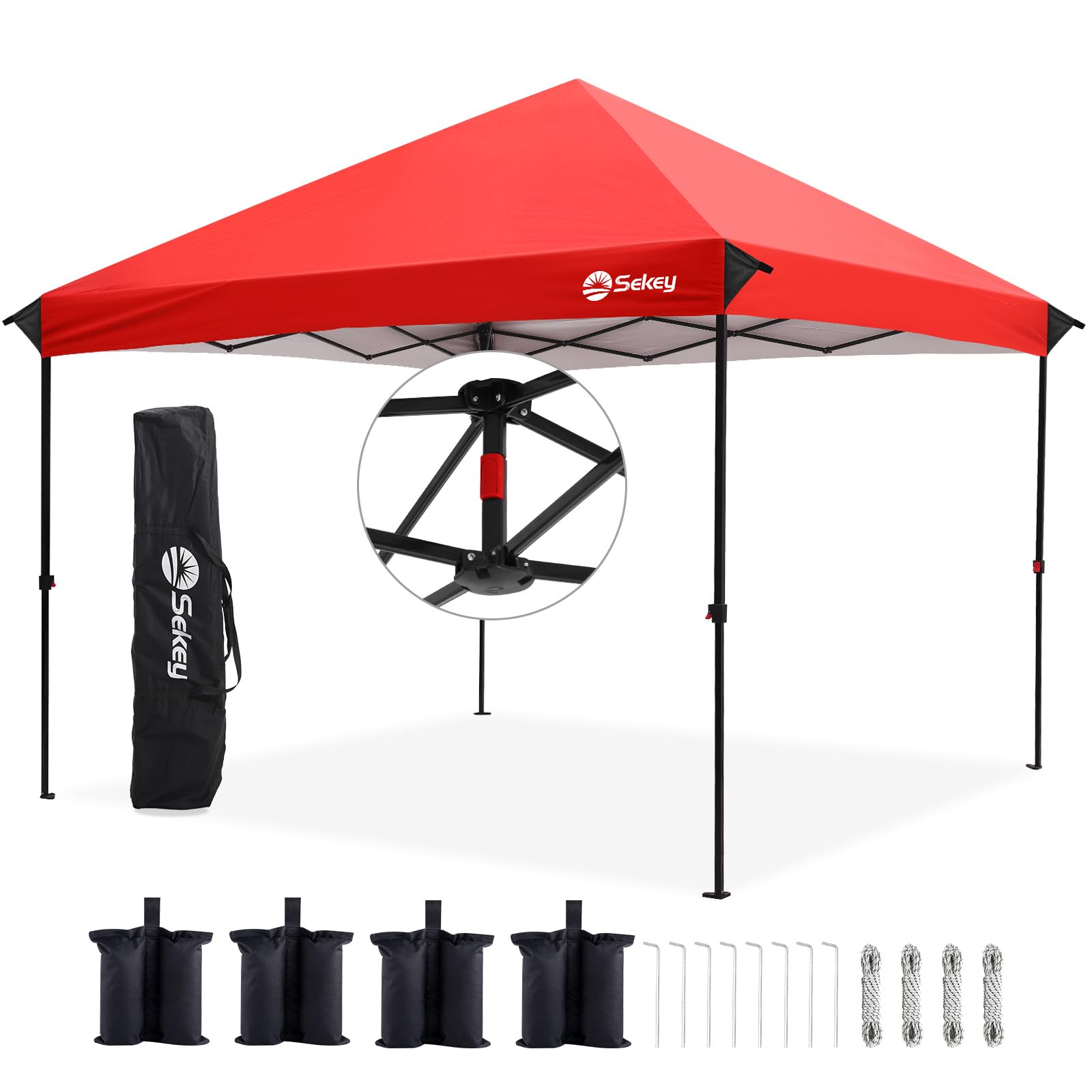 Sekey 10x10 Pop Up Canopy - One-Push Setup, 99% UV