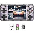RG35XX H, Anbernic Retro Handheld Gaming Console with 64GTF Card, Dual Joystick Design 3.5-inch HD Screen Lasts up to 8 Hours High-Capacity Battery for Better Experience (64G Purple)