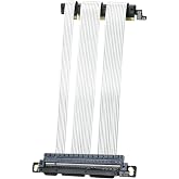 GIGA-MEGA PCIe 5.0 X16 Riser Cable Dual Reverse and Straight GPU Extension Cable GEN5 for ITX A4 Case RTX5090 (20cm)