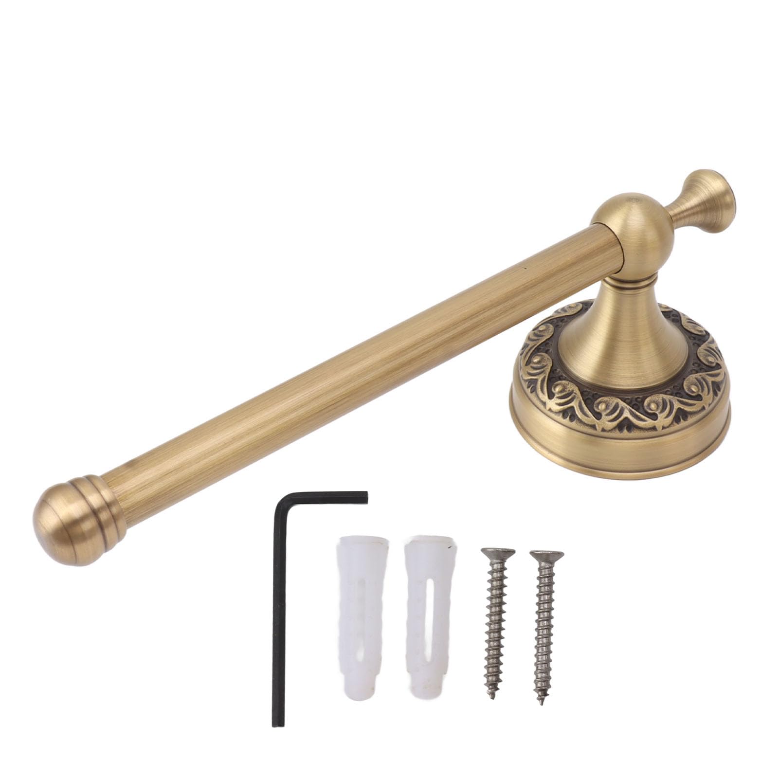 Bathroom Toilet Paper Holder, Vintage Gold Wall Mount Toilet Roll Holder