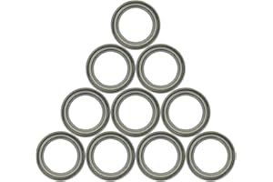 Rannb MR128ZZ Ball Bearing Deep Groove Double Shield Ball Bearings 8 x 12 x 3.5mm- Pack of 10