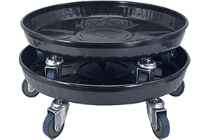 SKAFORZ Plant Caddies with Wheels 16inches 2 Pcs, Heavy Duty Plant Stand with Wheels (Lockable Wheels Included) for Garden Planter Pot Indoor Outdoor Flowerpot Tray