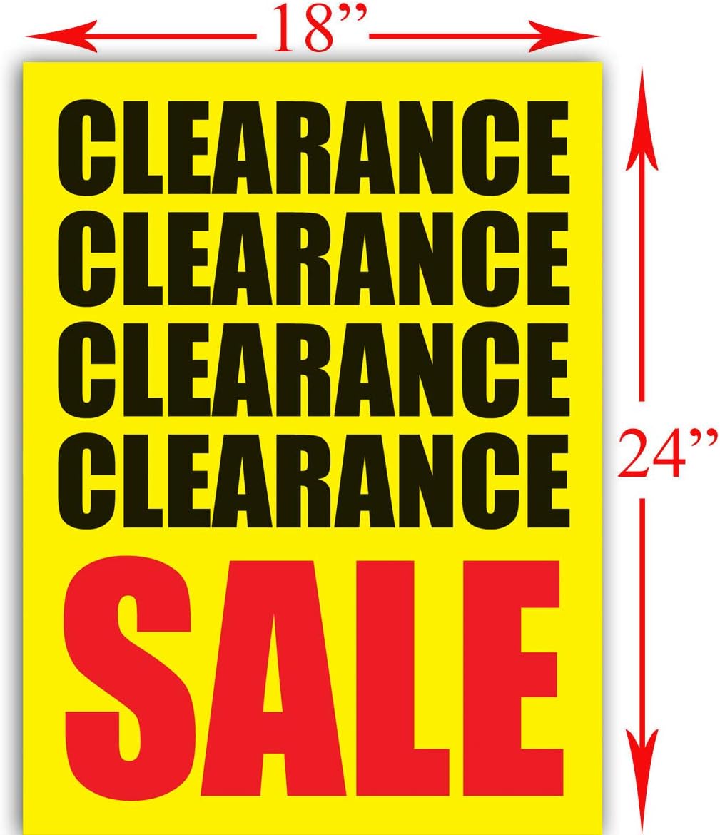 Clearance Sale 15"x15" Business Store Retail Signs
